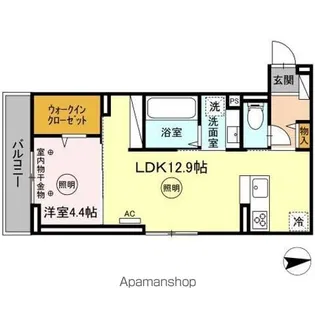 Quattro Soldi 花畑【2階】の間取り