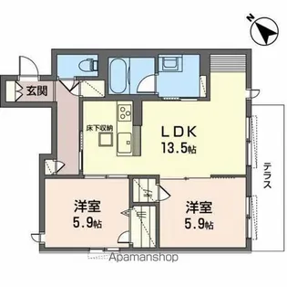 シャーメゾン嘉右衛門【1階】の間取り