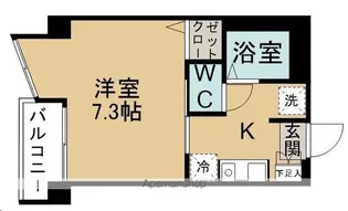 バーシティハウス柏木【705号室】の間取り