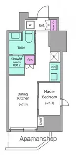 クロスレジデンス神田神保町【6階】の間取り