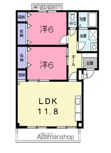 スカイハイツ藤橋【2階】の間取り