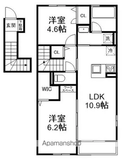 MALIE Ⅱ【2階】の間取り