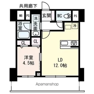 FLAIR丸の内【11階】の間取り