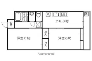 ロイヤルコート嵯峨【203号室】の間取り