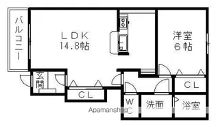 飛鶴B【1階】の間取り