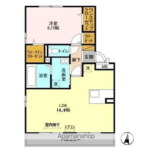 クロシェット B【1階】の間取り