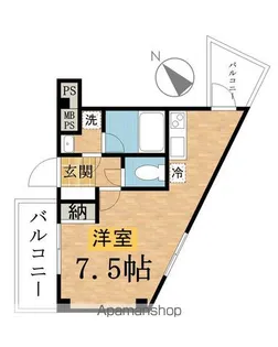 フレスコステージ【201号室】の間取り