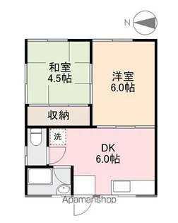 山地アパート【2階】の間取り