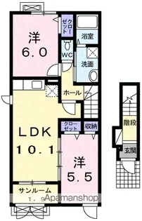アンジール ハーネ【2階】の間取り
