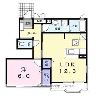 メゾン ド リベラ【1階】の間取り