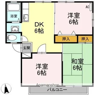 サンビレッジ立花 B棟【2階】の間取り