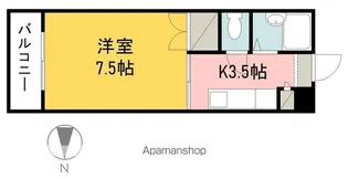 アネーロ鉄砲町【3階】の間取り