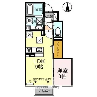 アリスタエリオット アリスタ【1階】の間取り