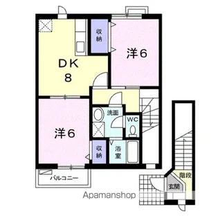 ル・アーブルA【2階】の間取り