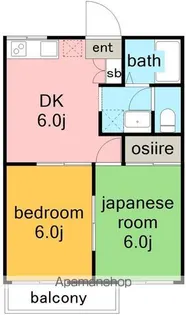 ドミール長久手【1階】の間取り