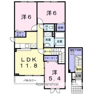 スピアーノⅠ【2階】の間取り