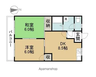 グレイス小西【203号室】の間取り