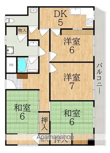 河本マンション【5階】の間取り