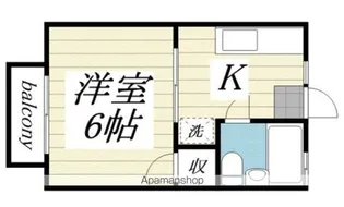 フローラル花霞【202号室】の間取り