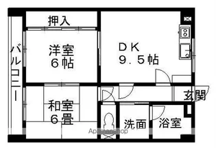 一宮中島コーポラス【1階】の間取り