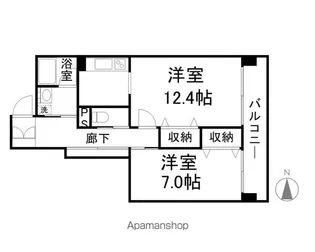 宮城県仙台市宮城野区二十人町【マンション】の間取り