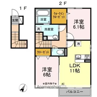 レ・セーナ A【2階】の間取り