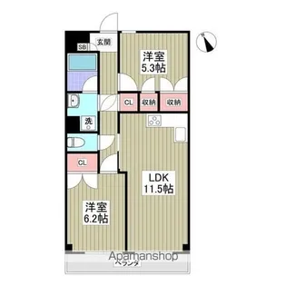 グランドマンション【4階】の間取り