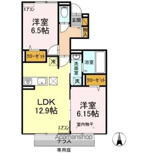 メゾン・グランシャリオ【1階】の間取り