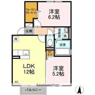 ボナールユート A棟【2階】の間取り