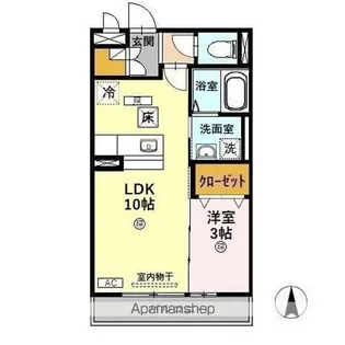 リビングタウン戸水【1階】の間取り