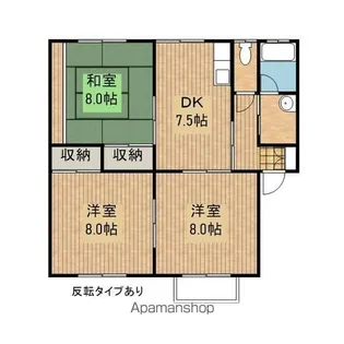 岩手県盛岡市厨川2丁目【アパート】の間取り
