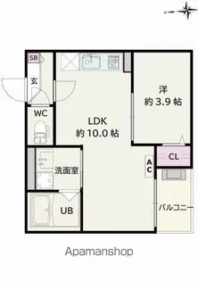 JACK KAMIYAMA Ⅰ【3階】の間取り