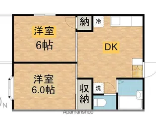 コーポ21【202号室】の間取り