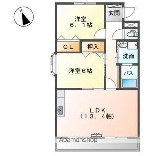 スカイふじ【2階】の間取り