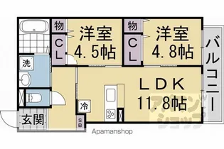 RESANA竹鼻【302号室】の間取り