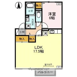 ラ・ベルフォンテーヌ B【2階】の間取り