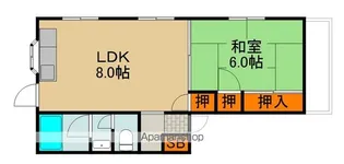 コーポ御堂【1階】の間取り