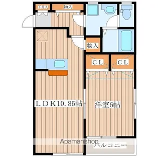 オリゾンG弐番館【2階】の間取り