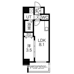 SOLメイクス新栄【701号室号室】の間取り