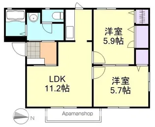 NEOクラレッドシティ A棟【2階】の間取り