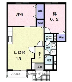 ボナールB【1階】の間取り