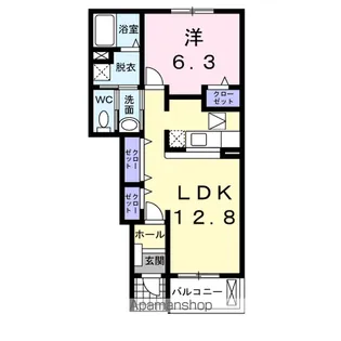 カサ・デル・ソル【1階】の間取り