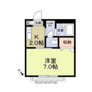 ドミールワダ【102号室】の間取り
