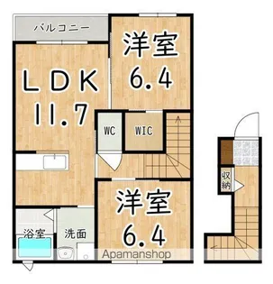 PINEROOTS良福寺B【1階】の間取り