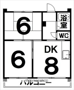 真和ハイツ【2階】の間取り