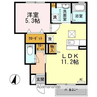 セジュール深津【1階】の間取り