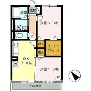 ハーズリッチ北高見【1階】の間取り