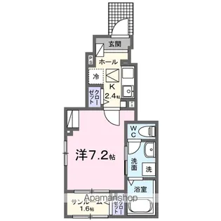 カーサ フェリーチェ【1階】の間取り