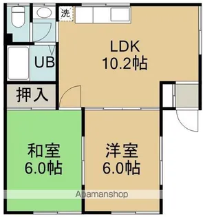 コムフォートクラシック松川【101号室】の間取り
