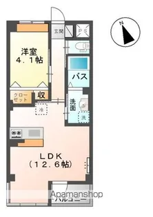 ヴェール・ムース南安長【3階】の間取り